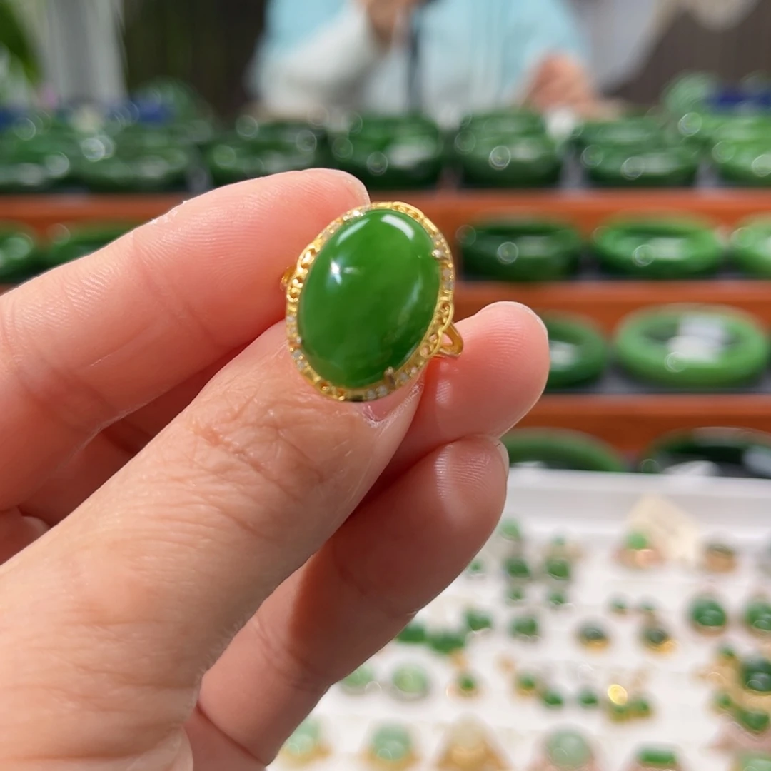 银S925镶嵌戒指和田玉