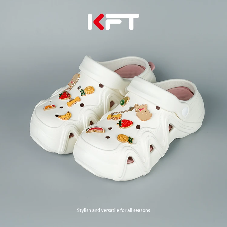 【KFT】夏季EVA圆头平跟女休闲时尚外穿女款防滑透气凉鞋KN260398