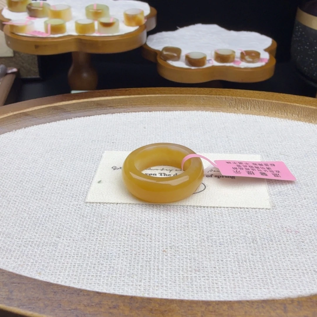 和田玉未镶嵌戒指内径18.3