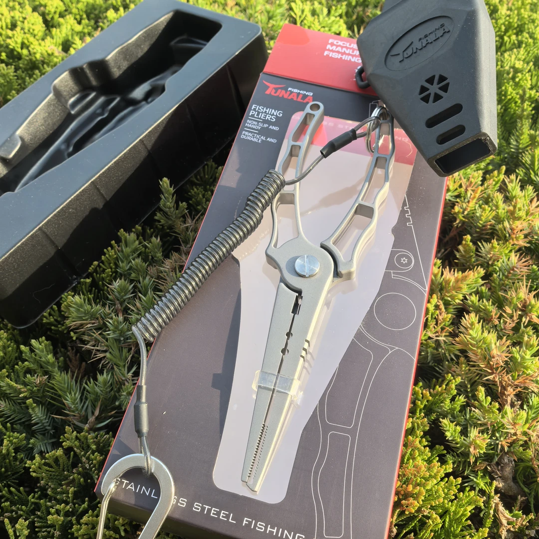 多功能不锈钢压铸路亚钳防锈海钓开环钓鱼钳摘钩剪鱼线控鱼器现货