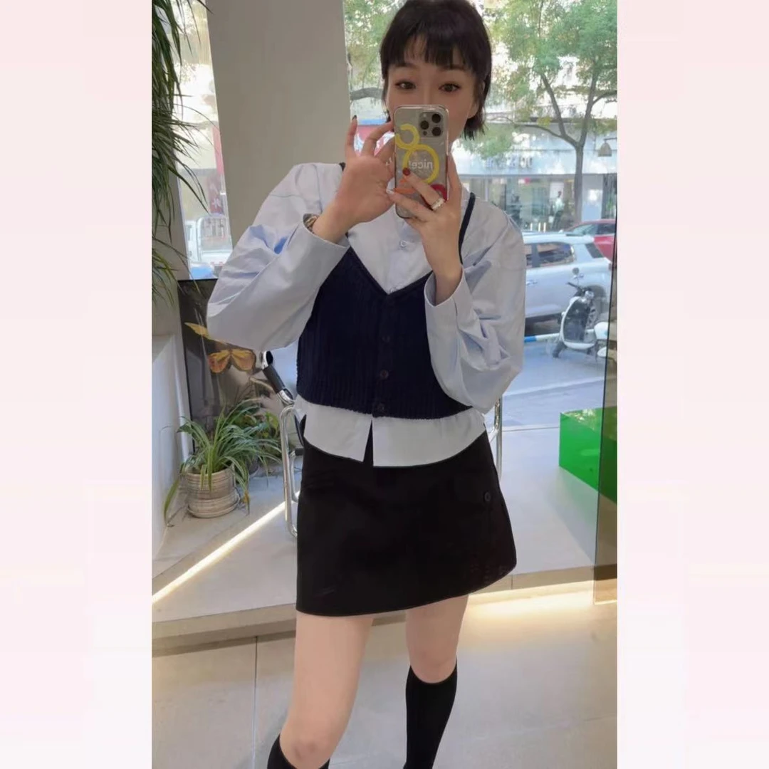 春苗女装  衬衣两件套     新款休闲时尚舒适百搭