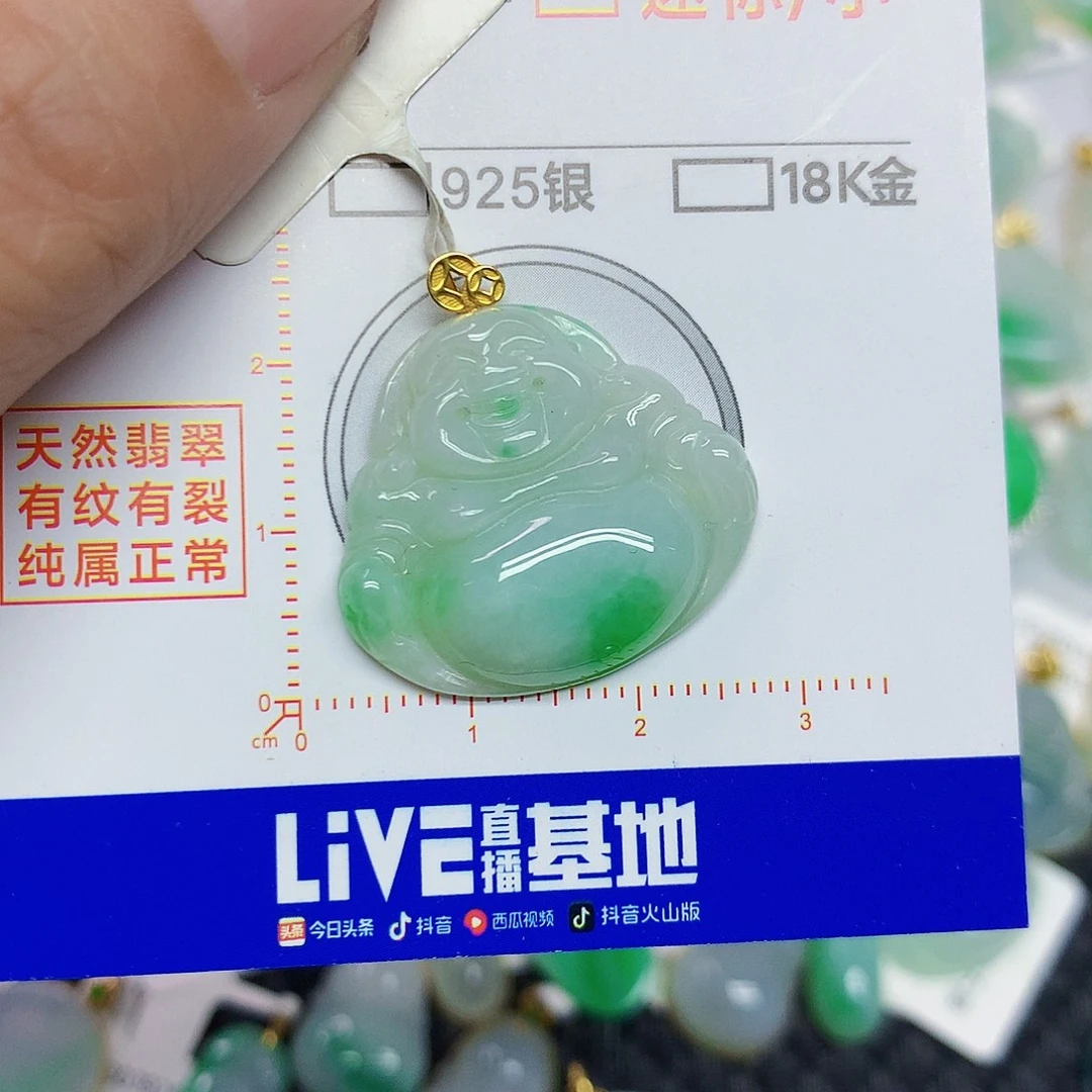 翡翠18K金镶嵌颈饰246685