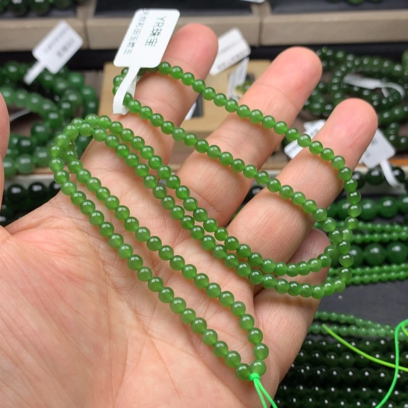 【闪购商品】颈饰未镶嵌和田玉（碧玉）冰阳4m m