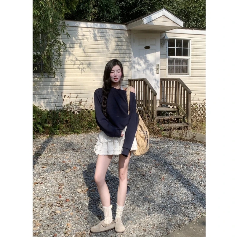 套装女士春季新款韩版宽松百搭长袖卫衣时尚高腰显瘦半身裙两件套