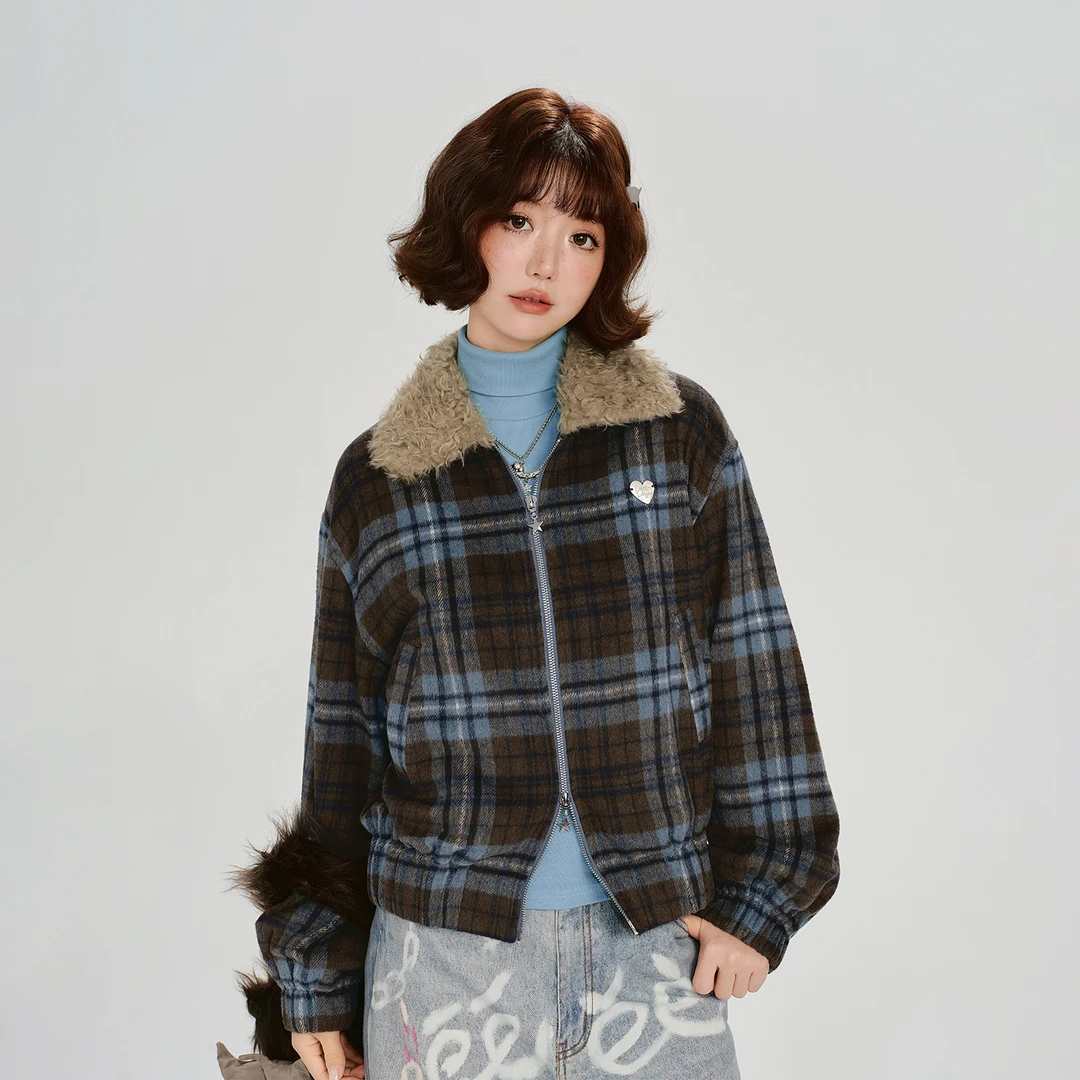 11/10  20:00新品上新【Girlyhalo】格子厚外套