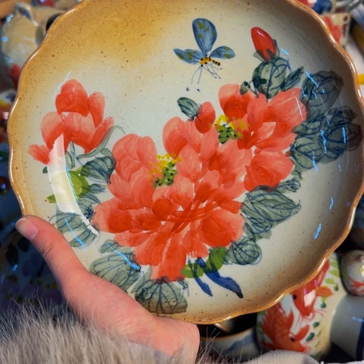 瓷片景德镇陶瓷手工手绘