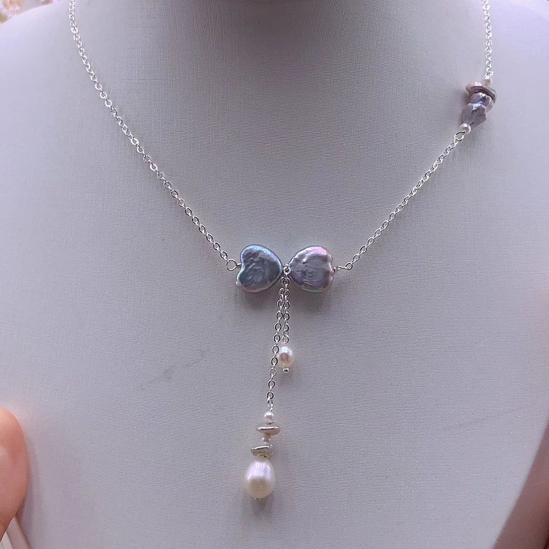 未镶嵌耳饰淡水珍珠项链