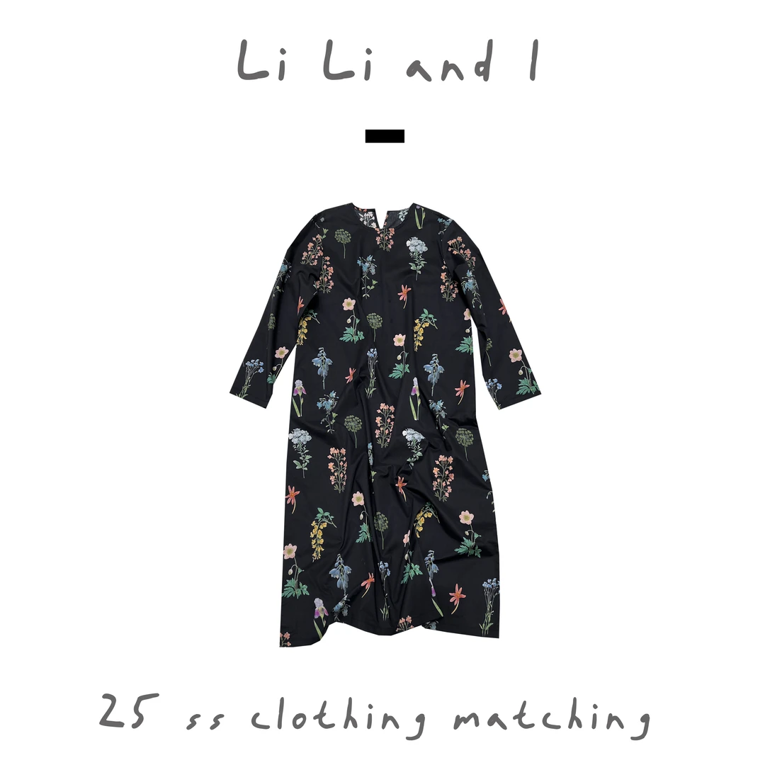 Li Li and I 「风铃花」连衣裙 碎花时髦买手慵懒夏季薄款宽松透气