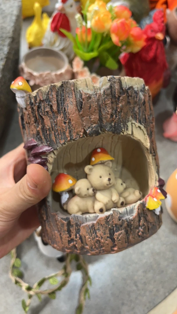 树桩立体花盆摆件（瑕疵）