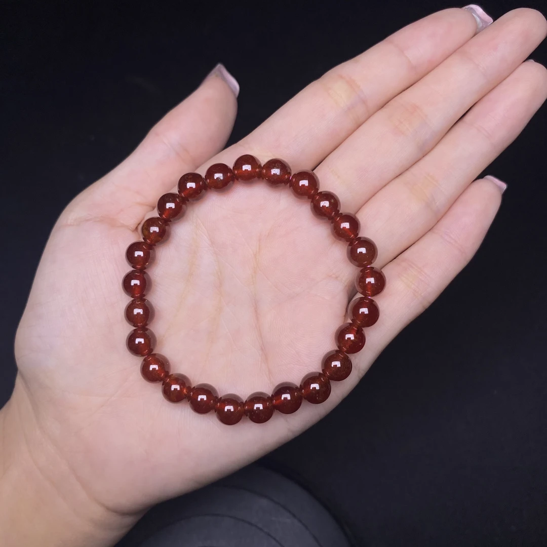 y458  石榴石手链7-8mm多样性发一
