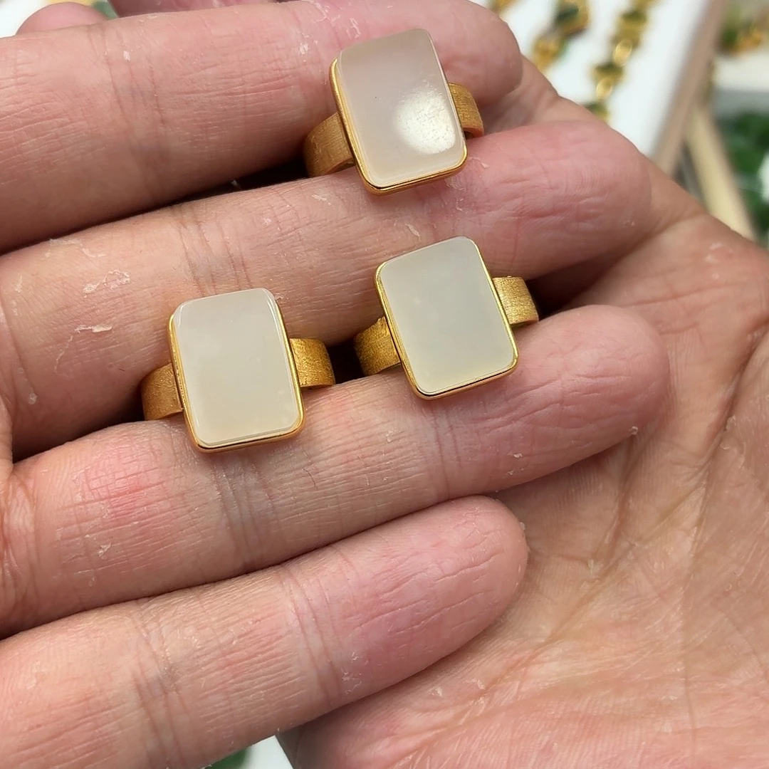 和田玉银S925镀金镶嵌颈饰多样性发货拍一发一