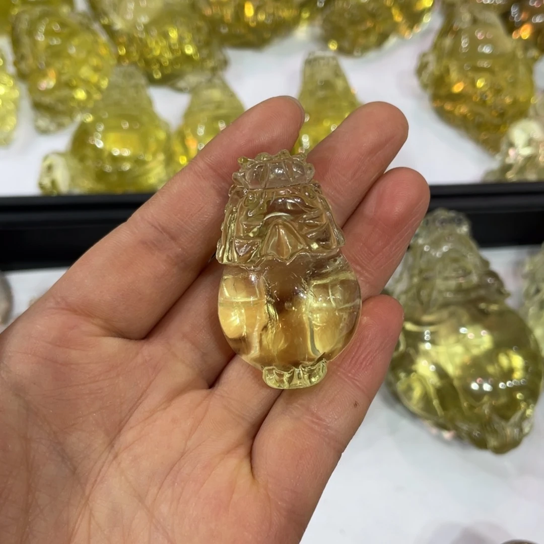 黄晶摆件未镶嵌用****5龙龟