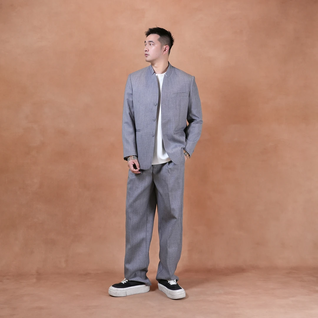 马丁叔叔 25开春时尚高级感小立领西装上衣裤子