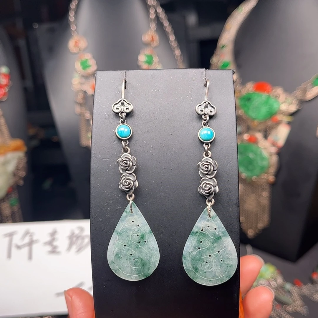 翡翠未镶嵌耳饰清仓福利