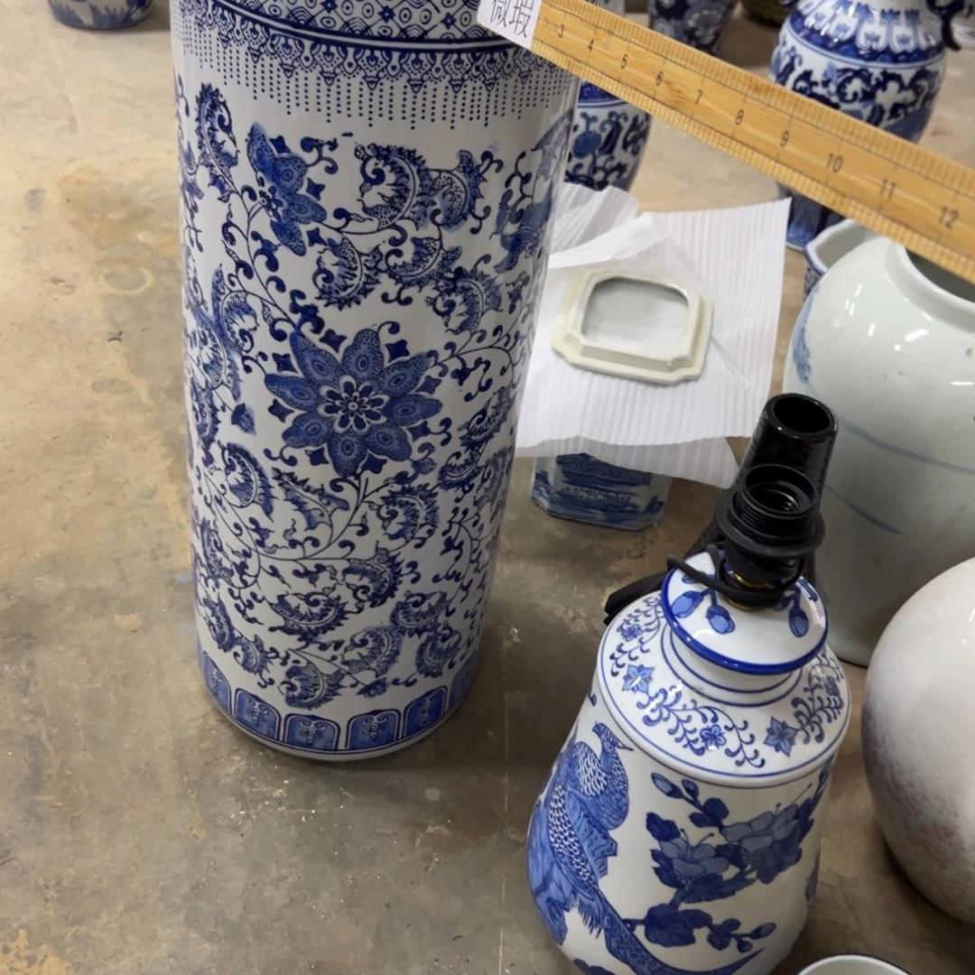 瓷片瓶口小干裂微瑕青花瓷器工艺难得