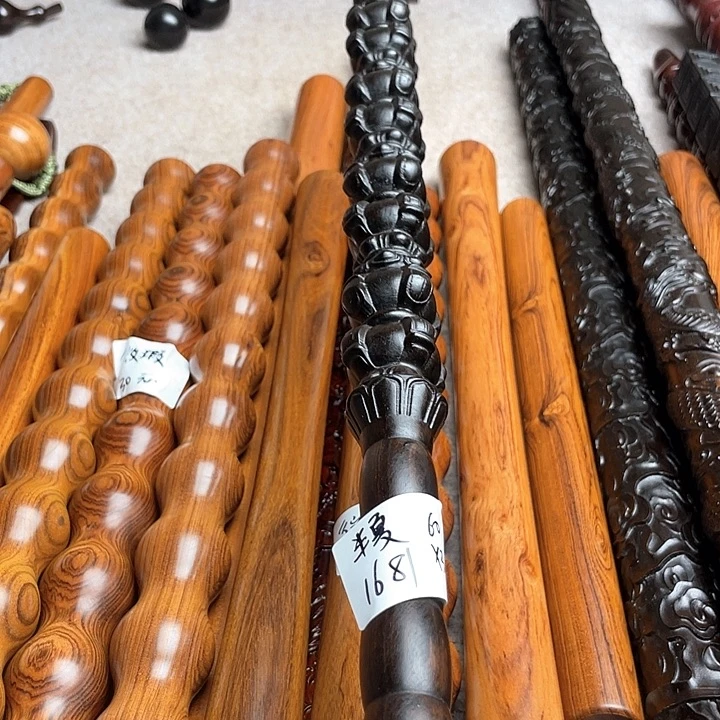 紫光檀莲花鞭60厘米168