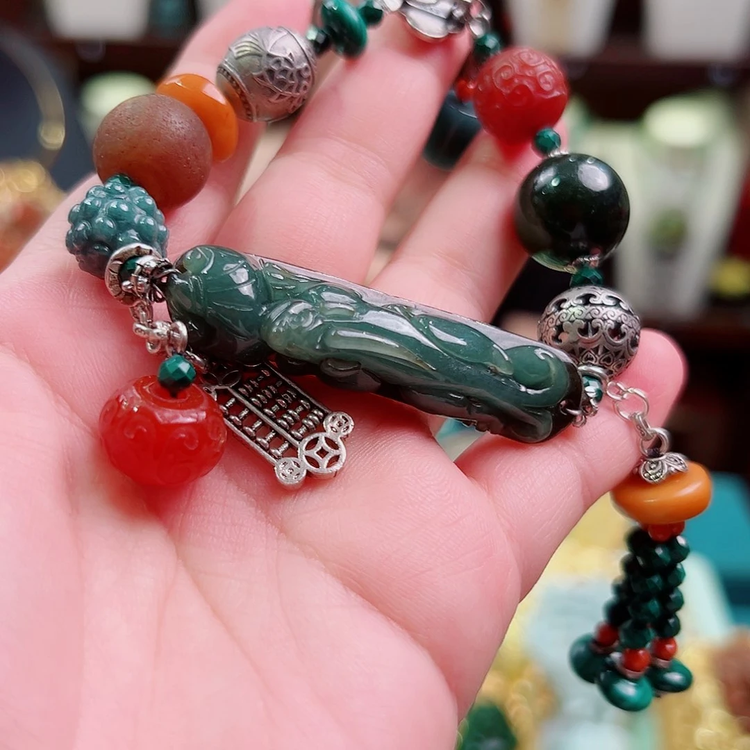 手链翡翠未镶嵌国风