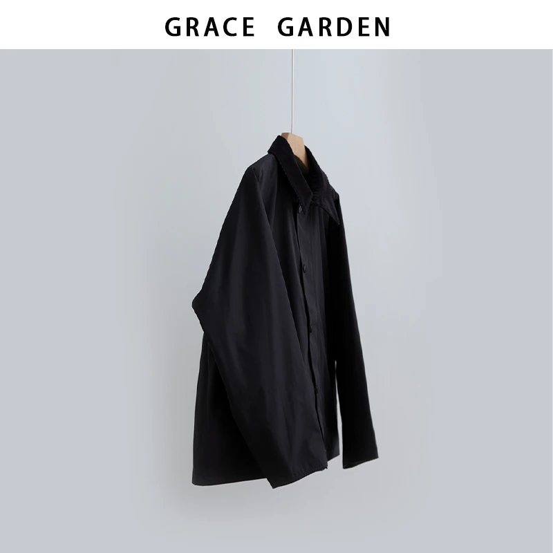 GRACE GARDEN【两穿外套！】两面穿撞色工装外套MF5H2703