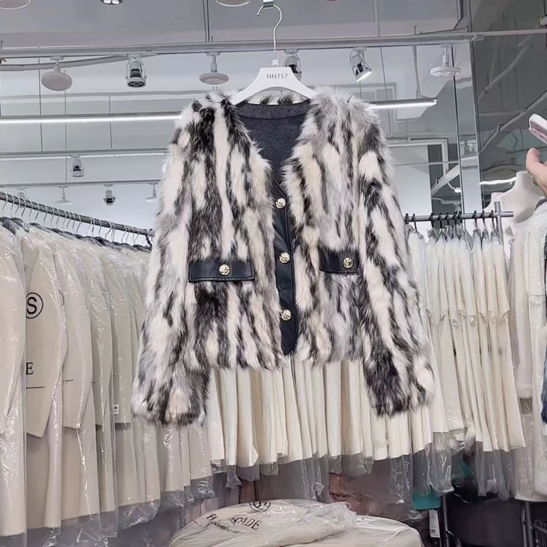 人造皮草 【海宁•名流巨子】NN757-新款设计感人造皮草气质设计师