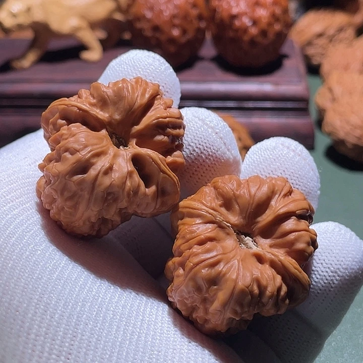 核桃把件34.5全品正桩平谷凹底