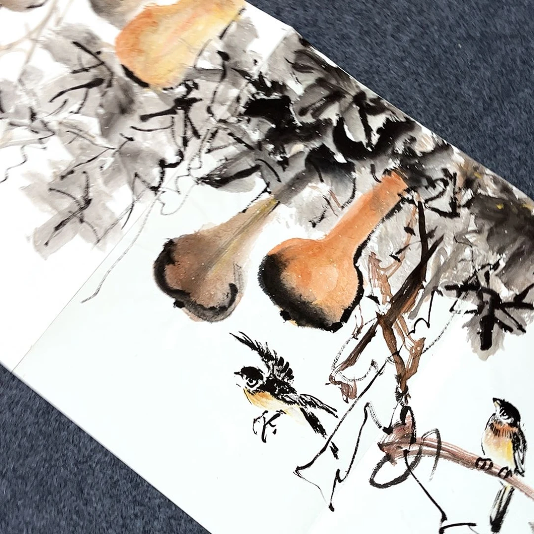 闲***拾国画国画作品欣赏