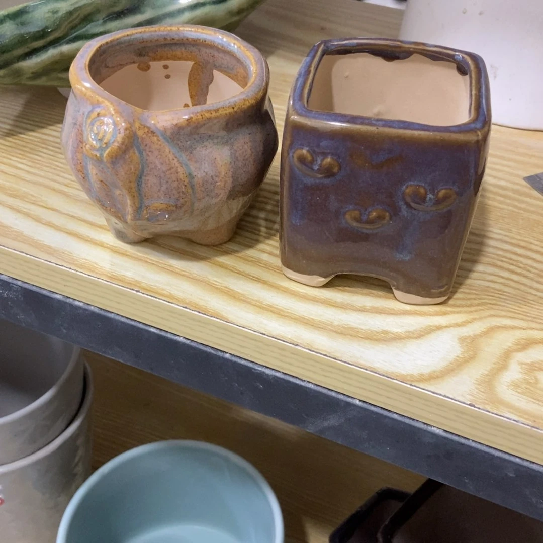 红陶高温陶瓷花盆