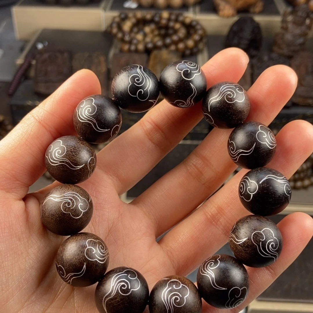 沉香手串G**哥越南芽庄白棋楠