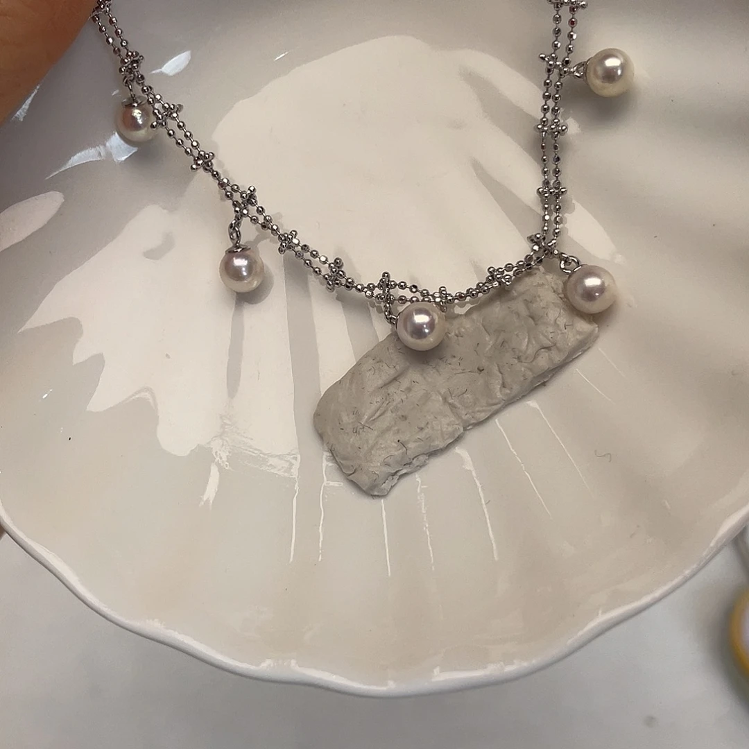 银S925镶嵌海水珍珠手绳