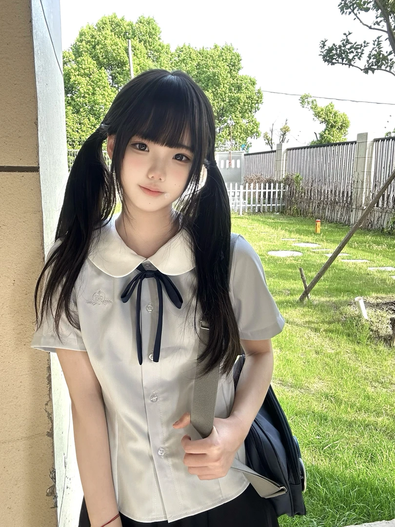 【小野学院】莓喵jk短袖衬衫jk制服套装收腰衬衫蓝粉绿紫色刺绣款夏