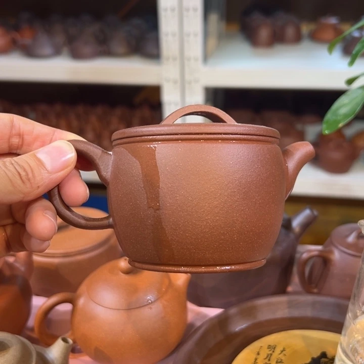 茶壶紫砂紫泥汉瓦250c c