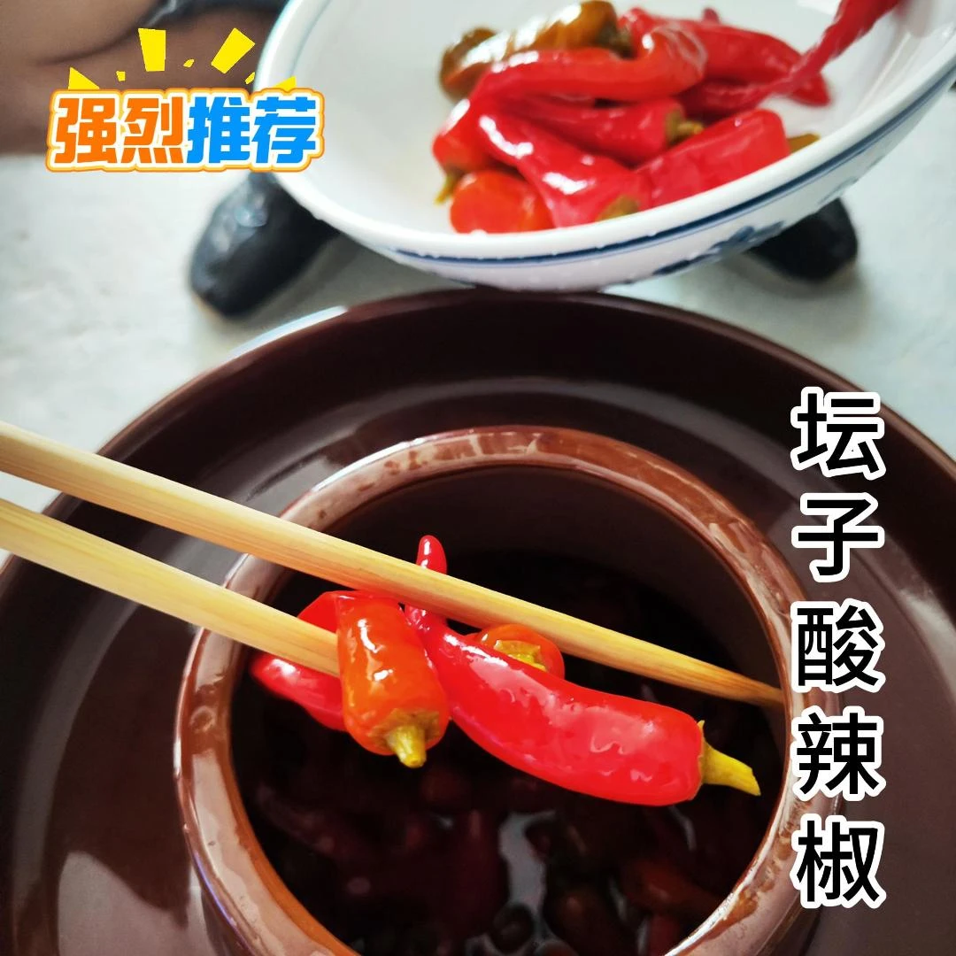 湖南隆回冷溪山老坛手工腌制酸辣椒开胃下饭炒菜专用