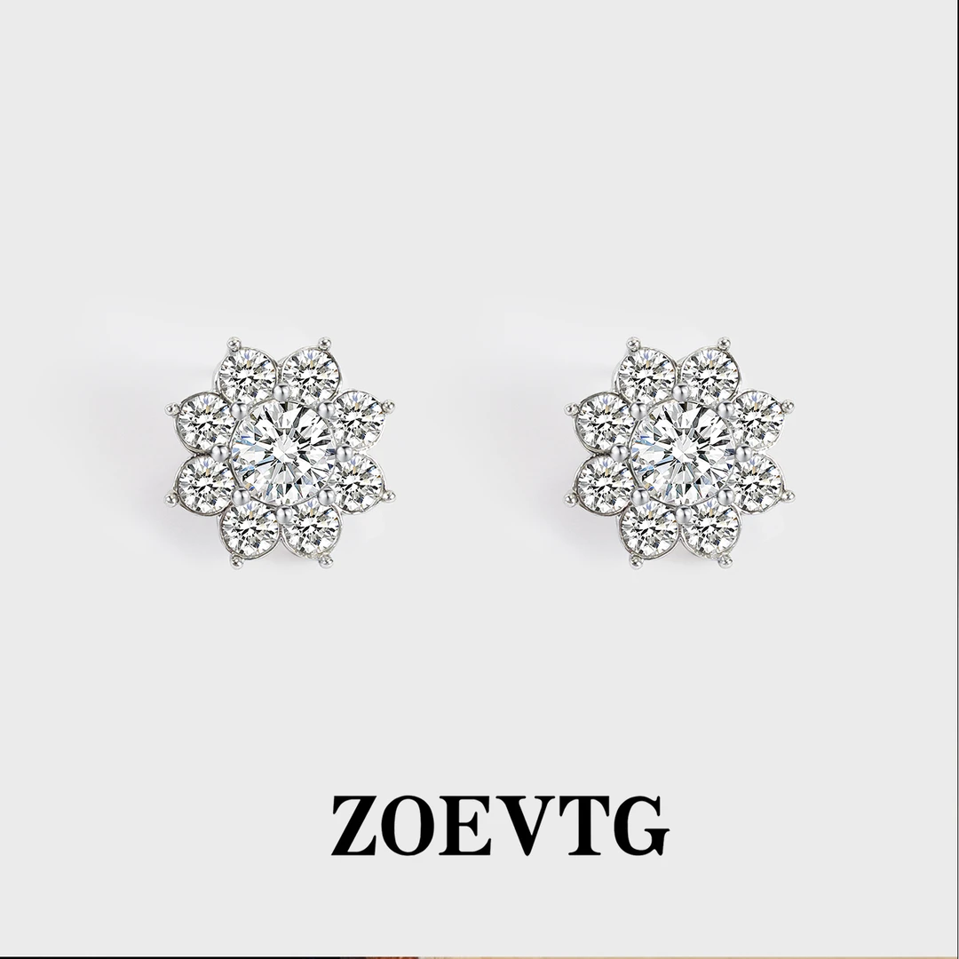 镀K金 耳饰 全钻太阳花】后花园系列中古vintage耳钉百搭气质1080