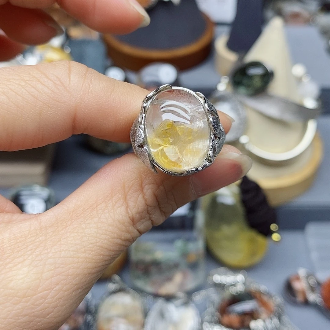 絮***词水晶珠宝半成品银S925镶嵌定制水晶