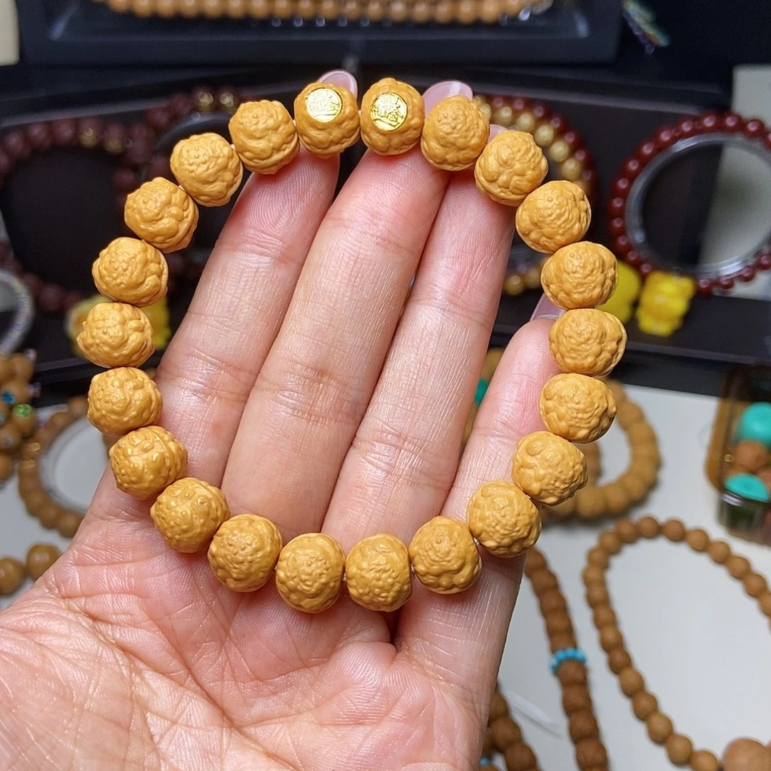 猴头核桃手串猴头双标金蟾尺寸11左右
