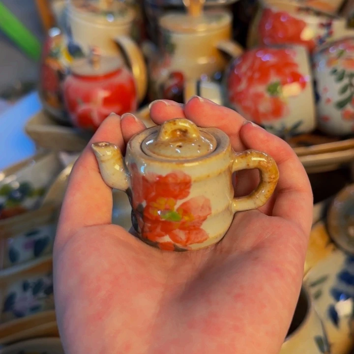 瓷片手工手绘细微不一样