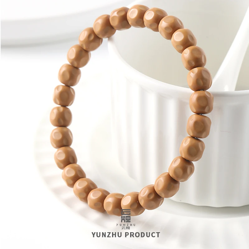 『云烛文玩』SSR级手工方方奶酪毕业级精工猴头手串全品无暇