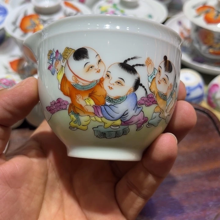 纯手绘精品盖碗杯