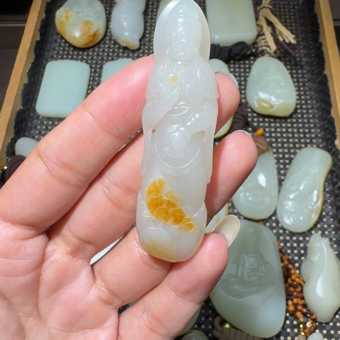 和田玉未镶嵌吊坠(不含链)