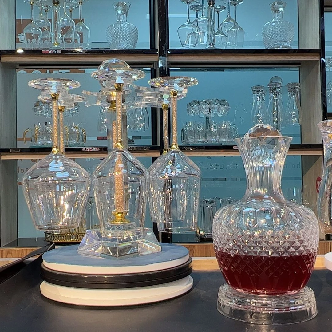 水晶玻璃手柄款杯架杯架