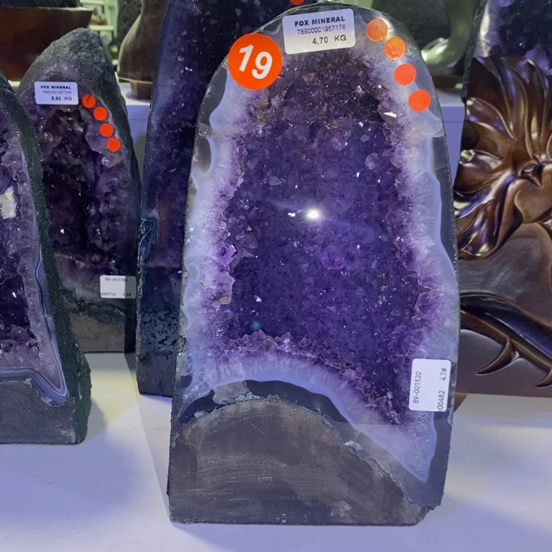 未镶嵌大型摆件（非配饰）紫晶15x29赠底座