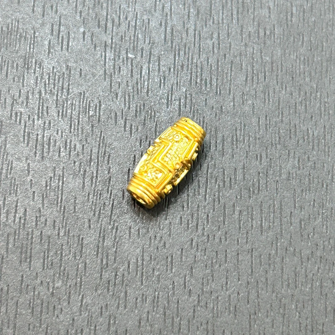 【店长专享】足金999投资金攒黄金天珠配件PJ1012克重多退少补