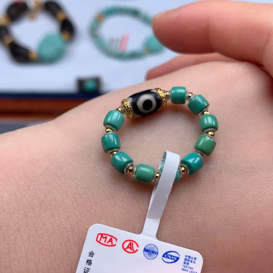 绿松石18K金镶嵌绿松石