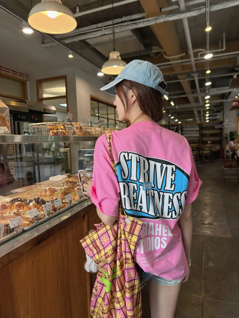 CALLMELAMB丨宽松纯棉T丨小五叔丨三色夏季多巴胺宽松圆领情侣款