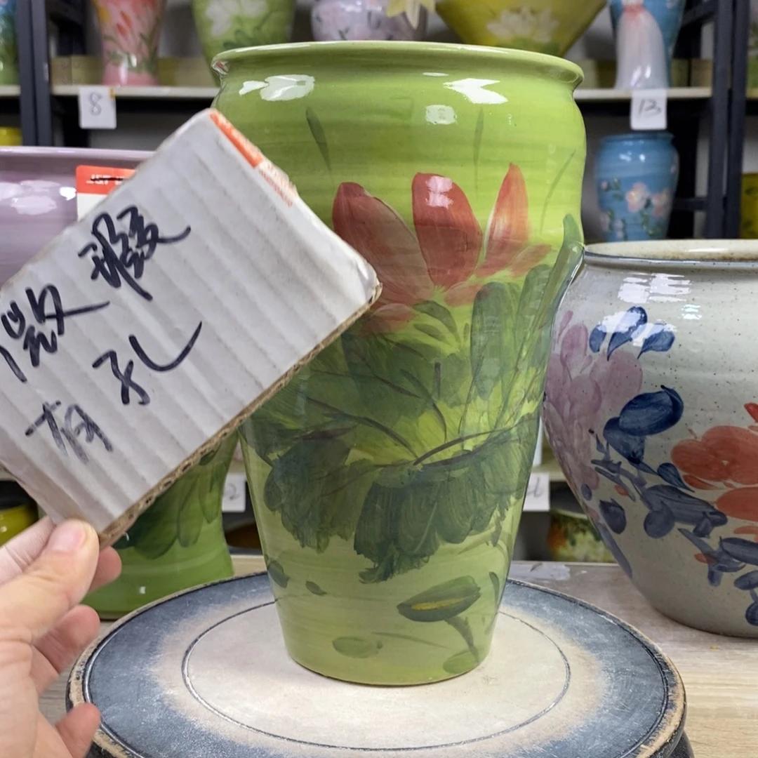 景德镇手工手绘陶瓷花盆