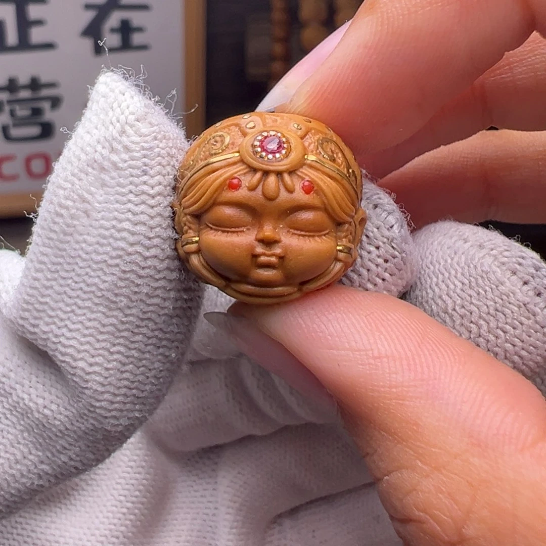文玩核桃把件镶嵌款扎基拉姆18左右尺寸全品有正常封口线