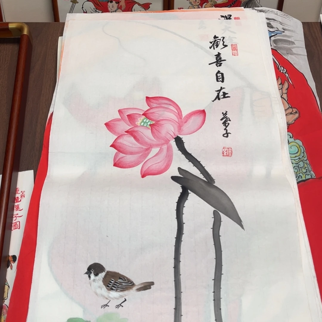国画纯手绘禅意画作品