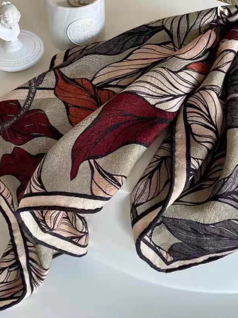 高级感莫兰迪知性氛围！真丝羊毛围巾