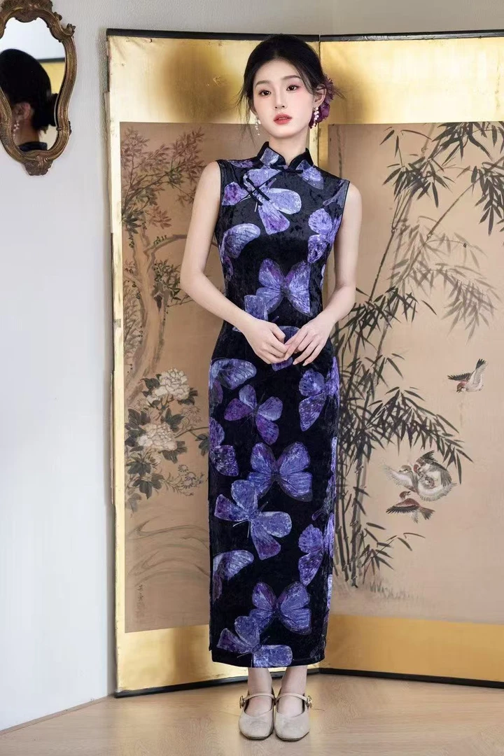 S韵秋季新中式改良旗袍新款年轻款连衣裙气质高端修身国风少女