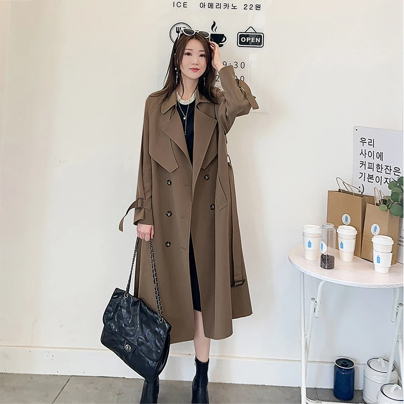 今年流行长款风衣女2025新款英伦风春秋外套女大衣过膝大码高级感