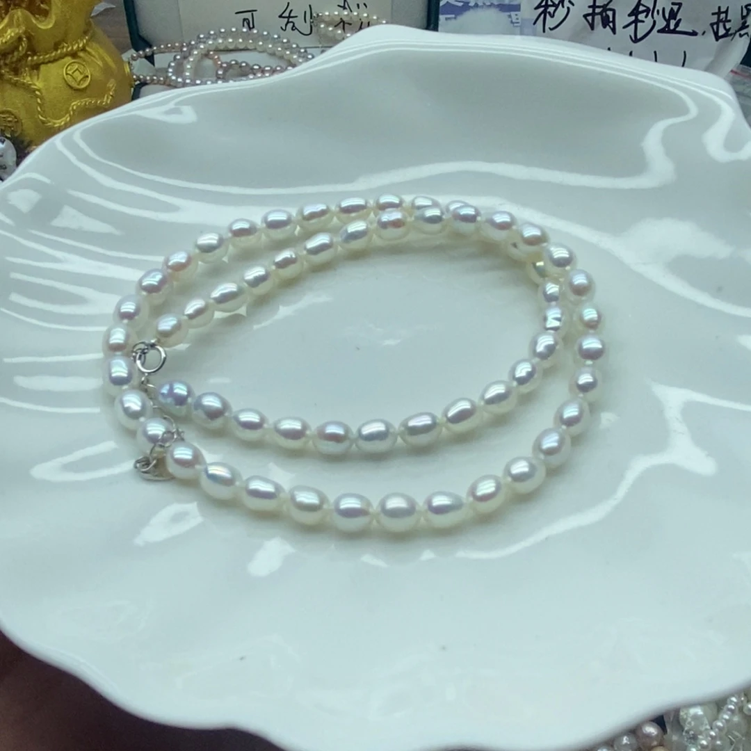 淡水珍珠银S925镶嵌天然淡水珍珠无人工干预11